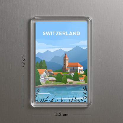 Switzerland Fridge Magnet | Swiss Alps Travel Gift