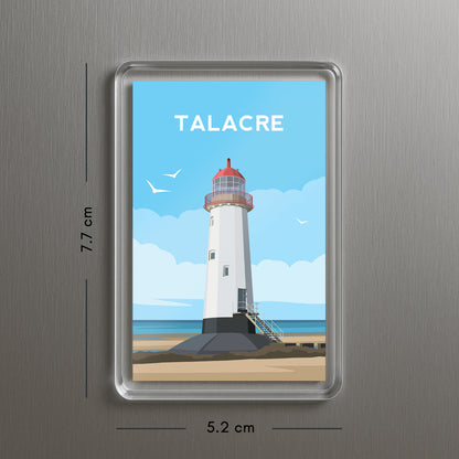Talacre Wales Acrylic Fridge Magnet | Lighthouse Holywell Travel Magnet