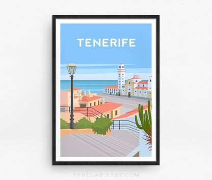 Tenerife, Canary Islands Travel Print Typelab