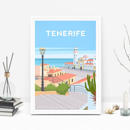 Tenerife, Canary Islands Travel Print Typelab