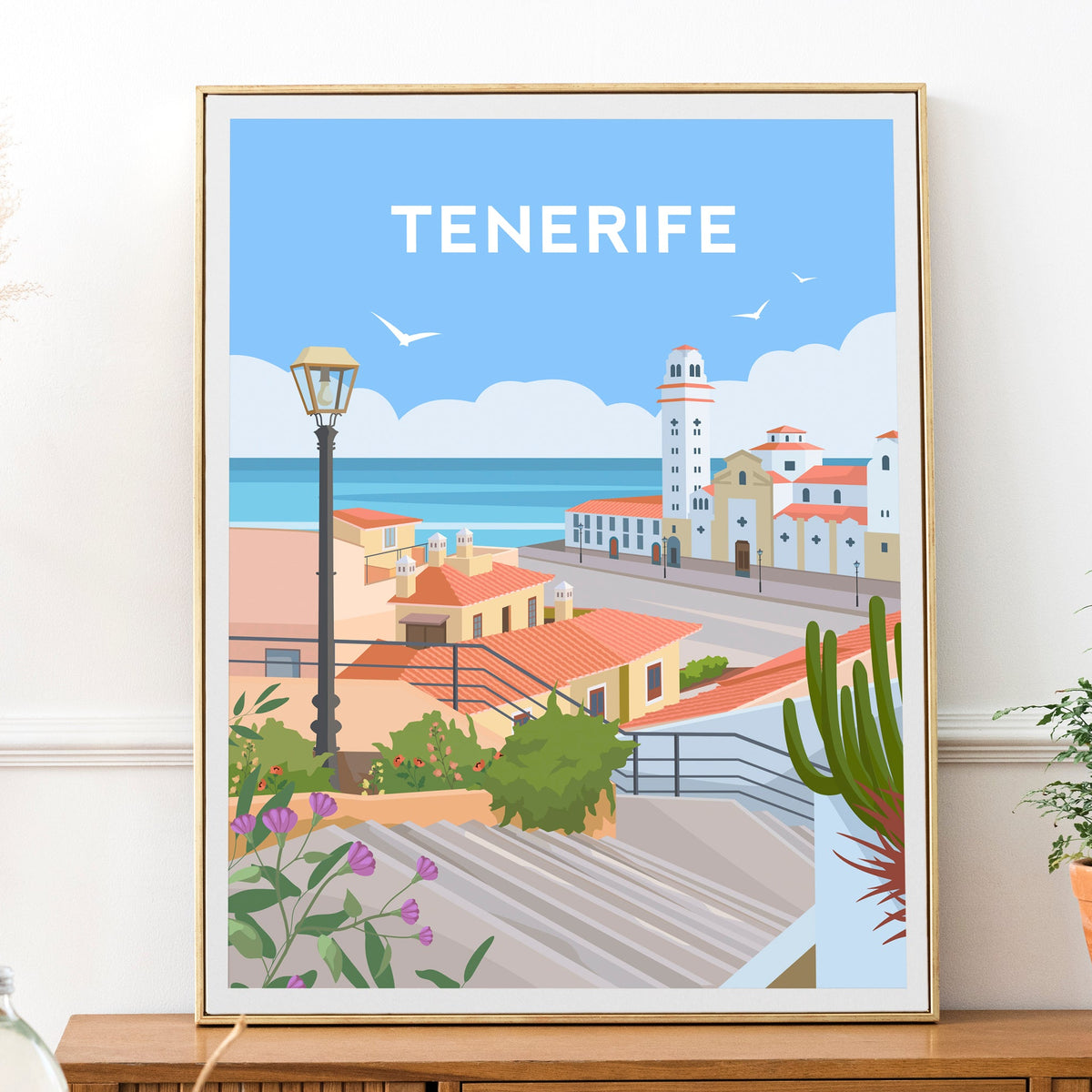 Tenerife Spain Print | Canary Islands Travel Wall Art – Typelab
