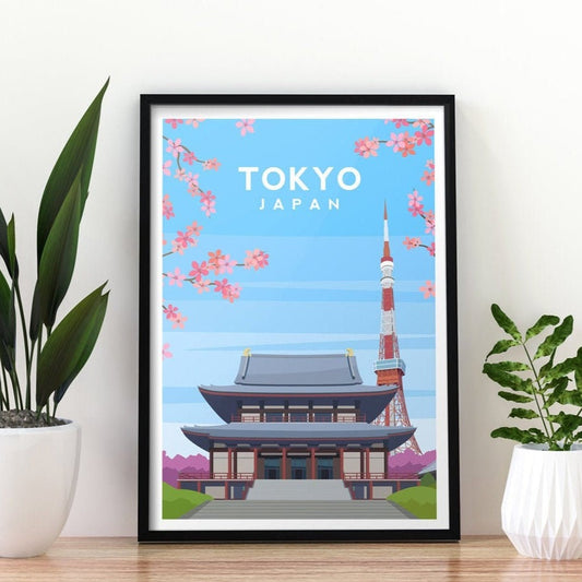 Tokyo Tower, Japan Travel Print Typelab