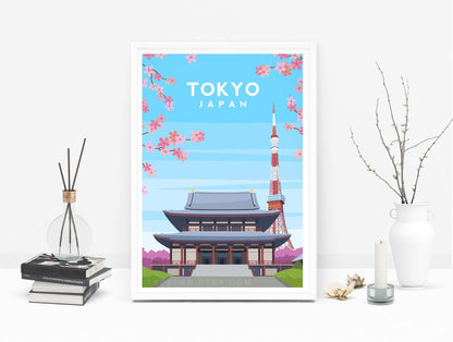 Tokyo Tower, Japan Travel Print Typelab