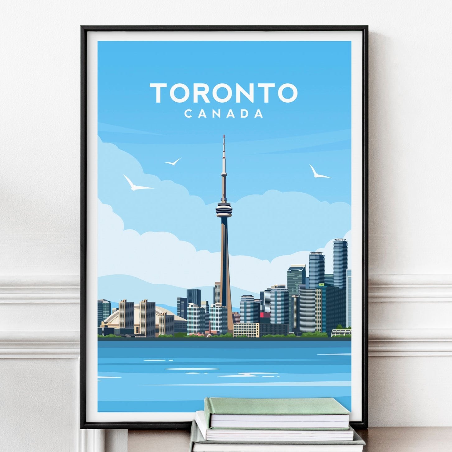 Toronto Art Print - Lake Ontario Canada Travel Wall Art by Typelab