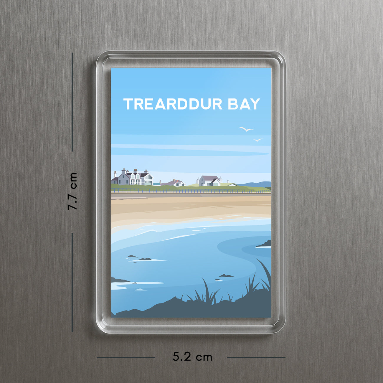 Trearddur Bay Wales Acrylic Fridge Magnets | Welsh Travel Art