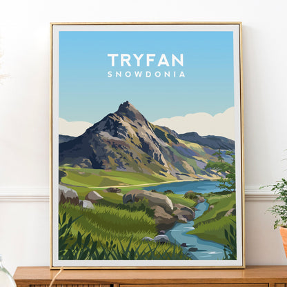 Tryfan Mountain Wales Print | Snowdonia Eryri Travel Wall Art