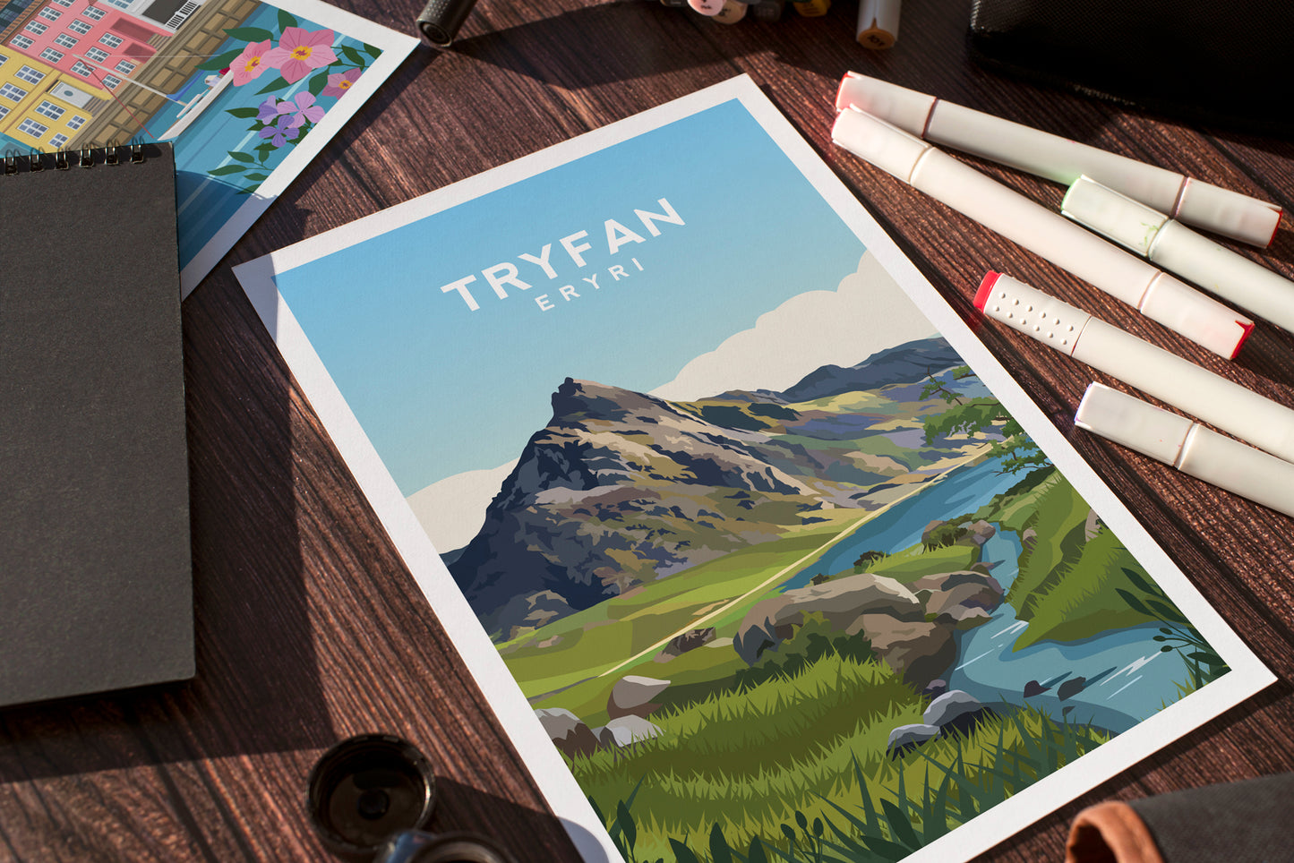 Tryfan Mountain Wales Print | Snowdonia Eryri Travel Wall Art
