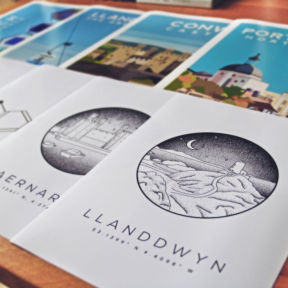 Welsh Dotwork and Landcscape Art Prints by Natalie Thomas