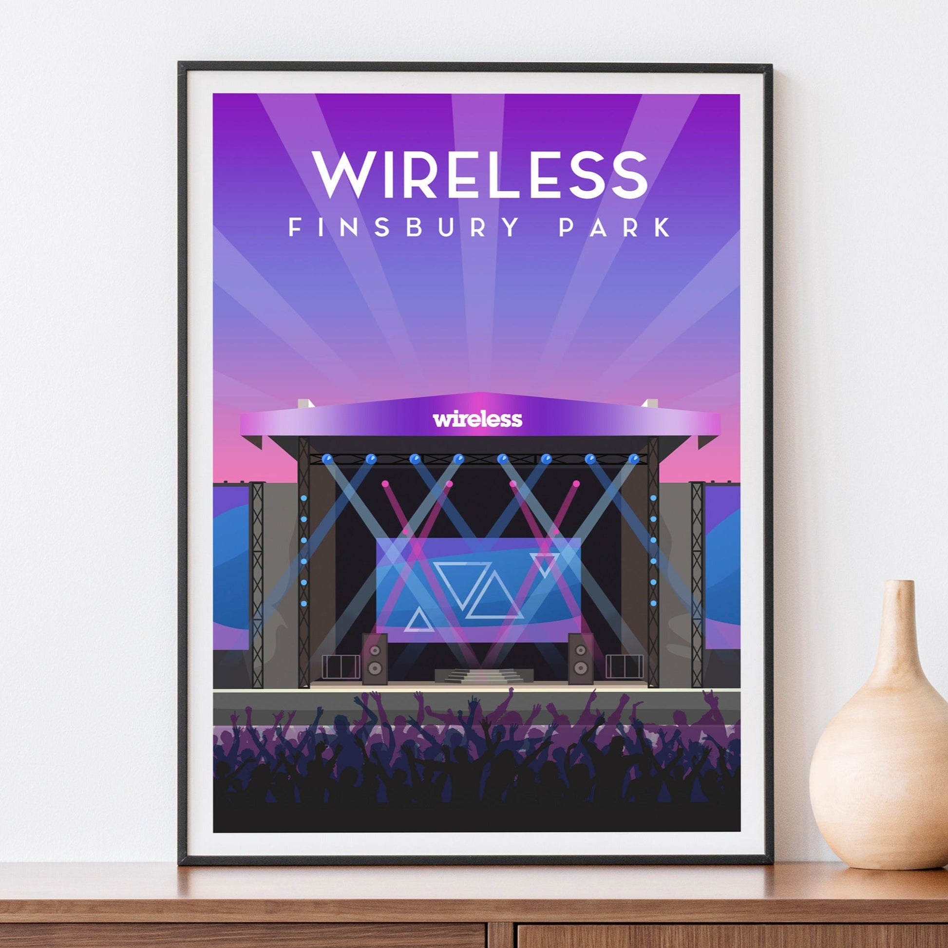 Wireless Festival Print, Finsbury Park London Wall Art Typelab