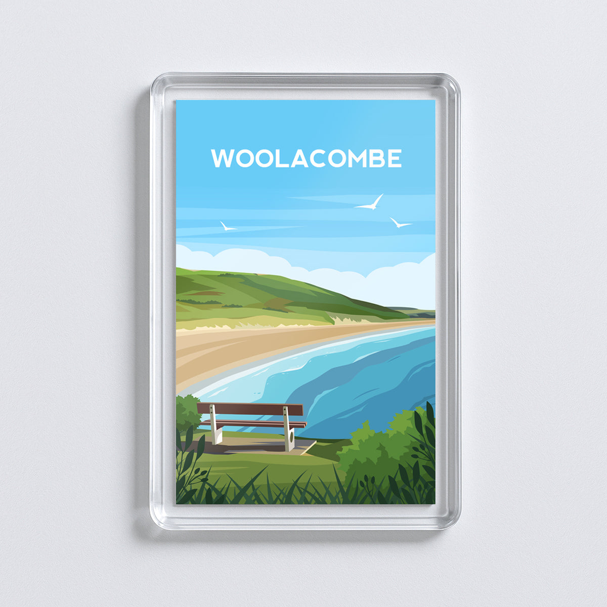 Woolacombe Beach Fridge Magnet | Devon England Travel Gift