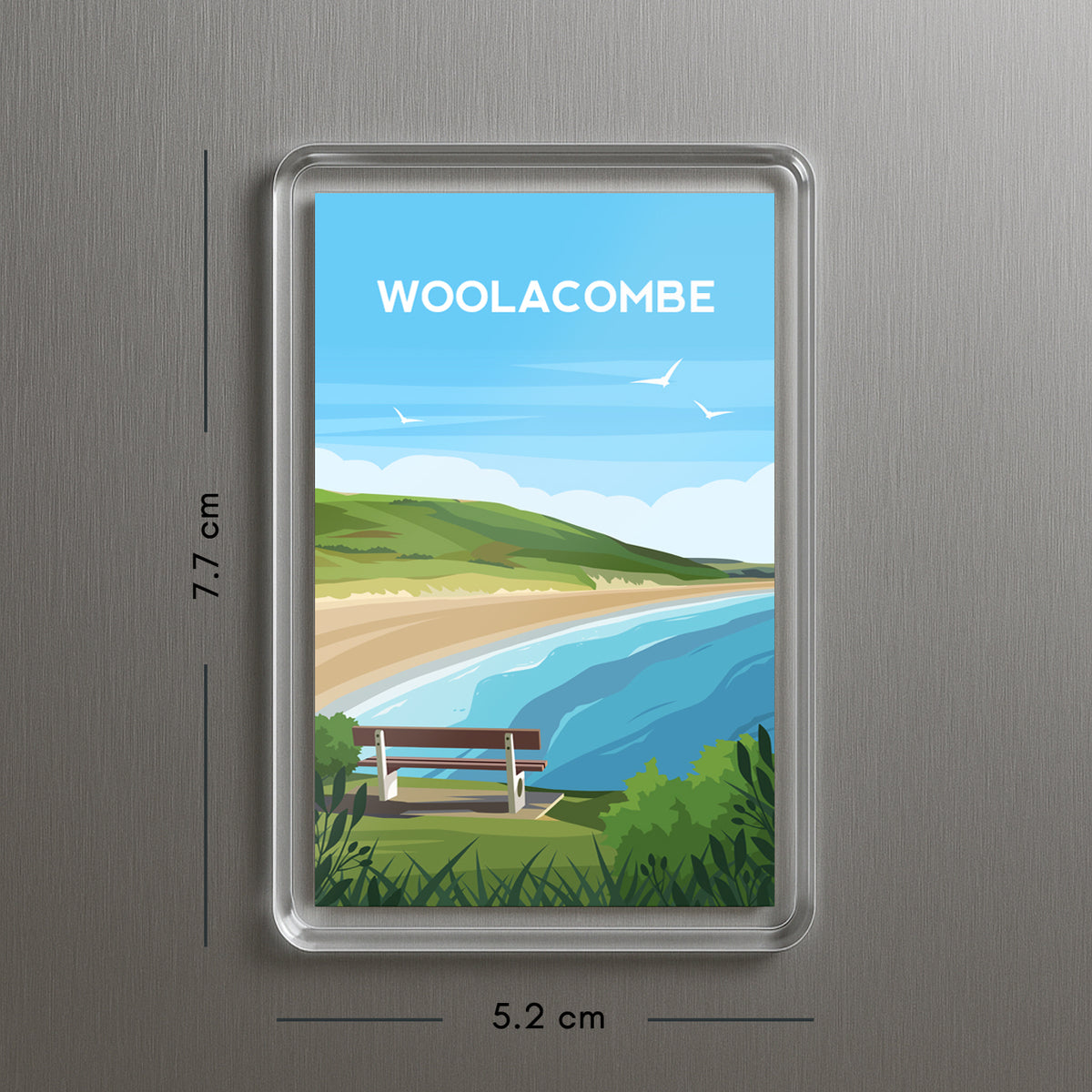 Woolacombe Beach Fridge Magnet | Devon England Travel Gift
