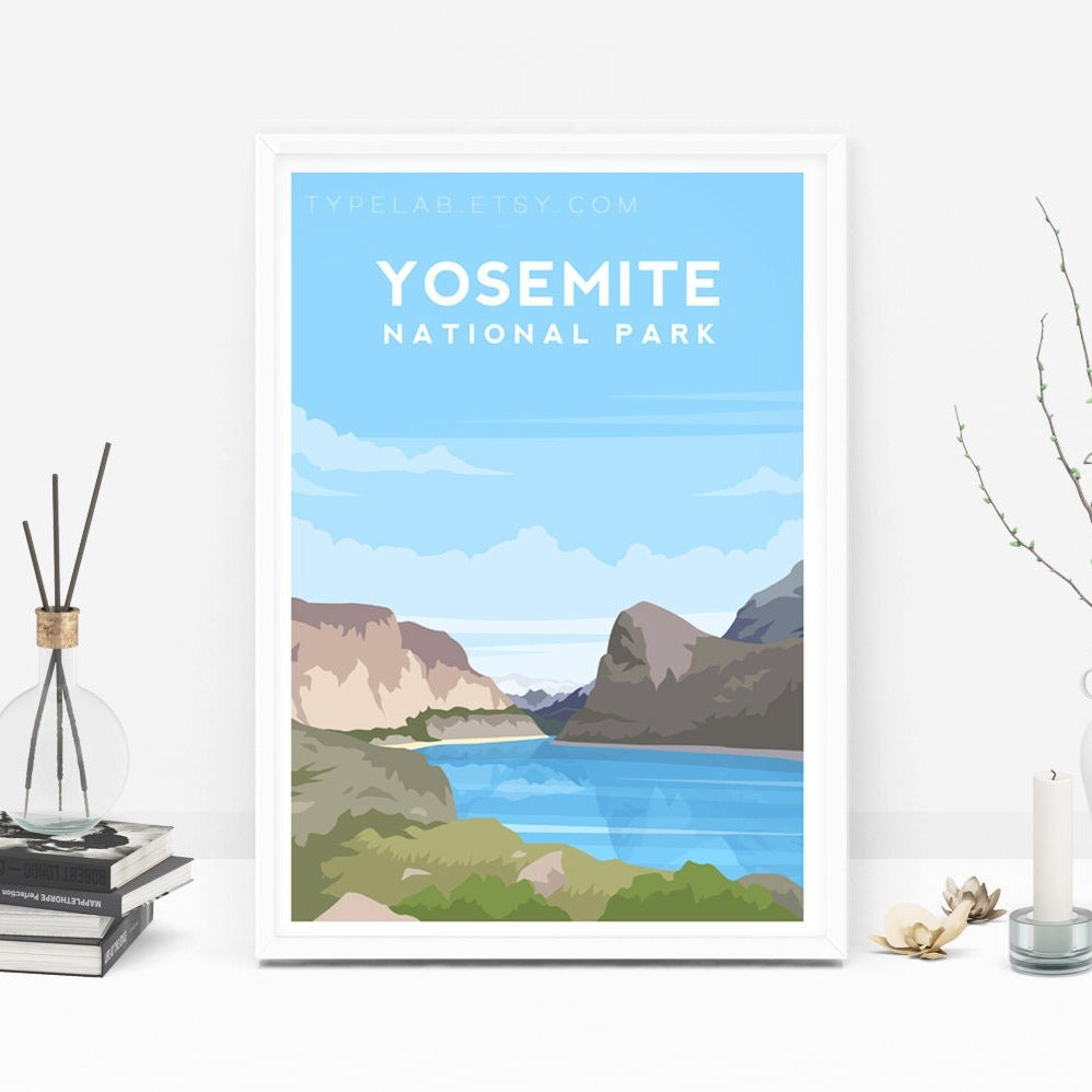 Yosemite National Park, California Travel Print Typelab