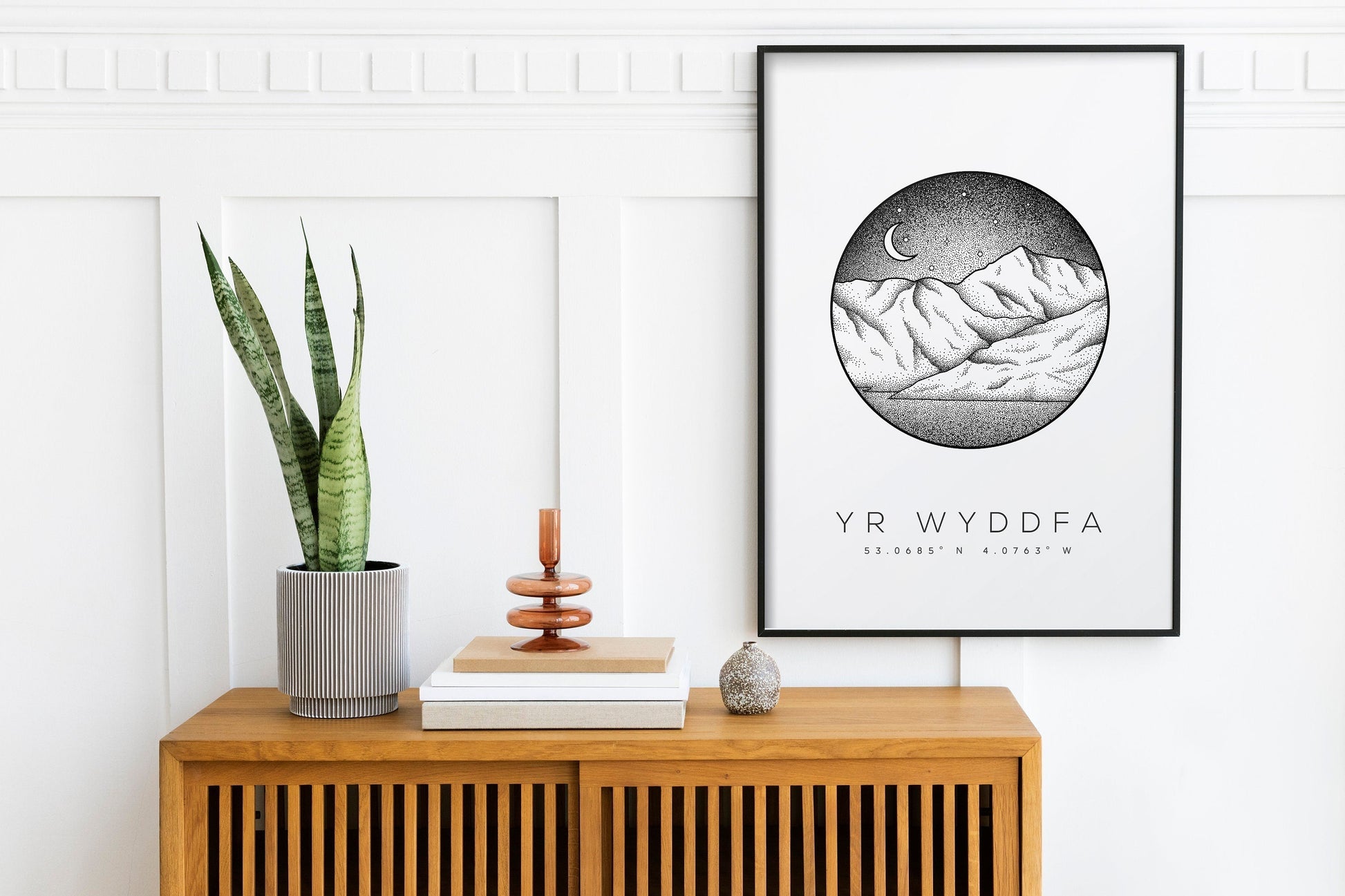 Yr Wyddfa, Snowdonia Dotwork Print Typelab