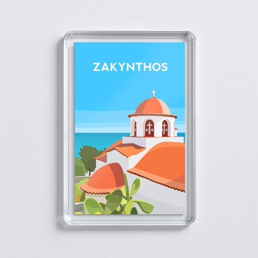 Zakynthos Greece Fridge Magnet | Zante Greek Island Travel Gift