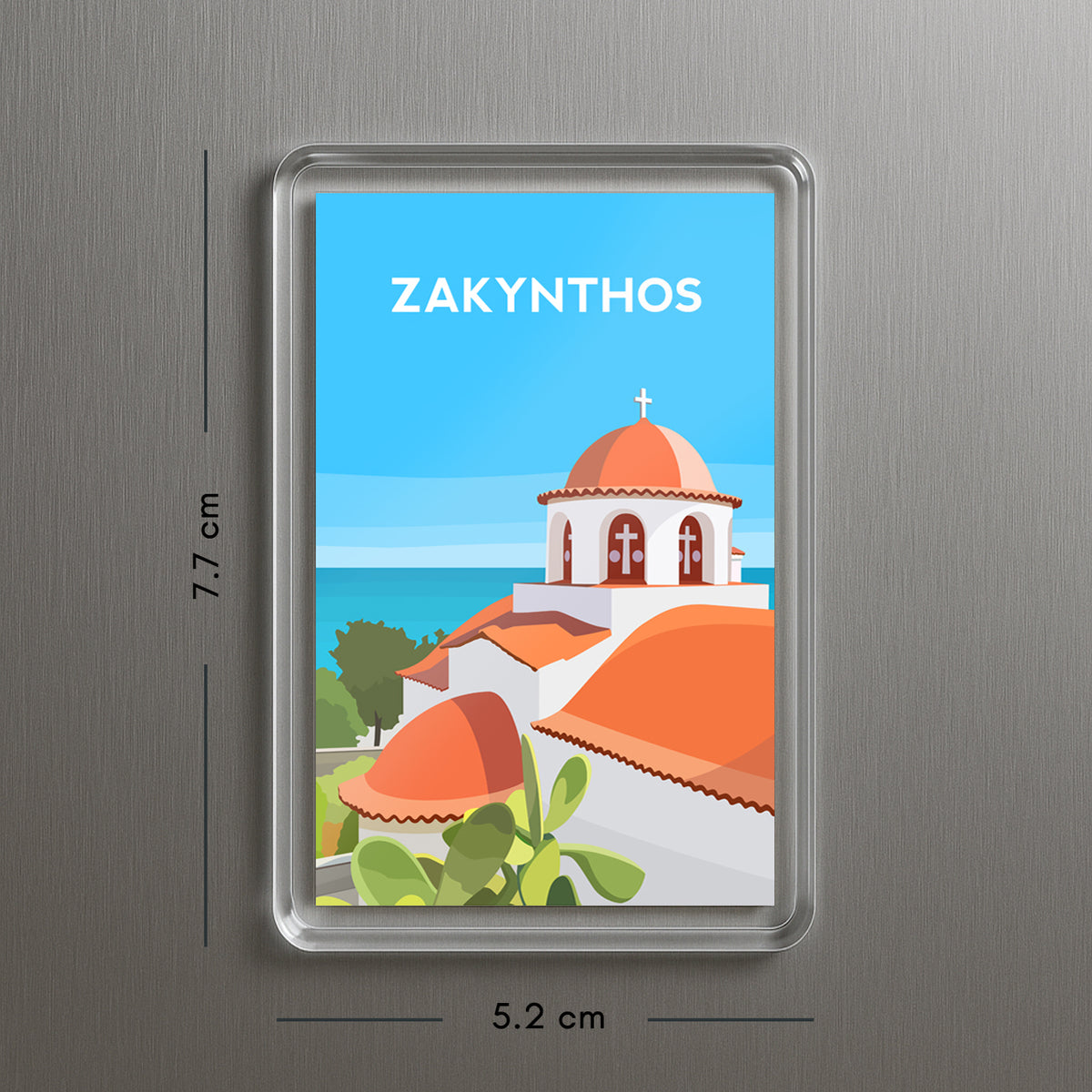 Zakynthos Greece Fridge Magnet | Zante Greek Island Travel Gift