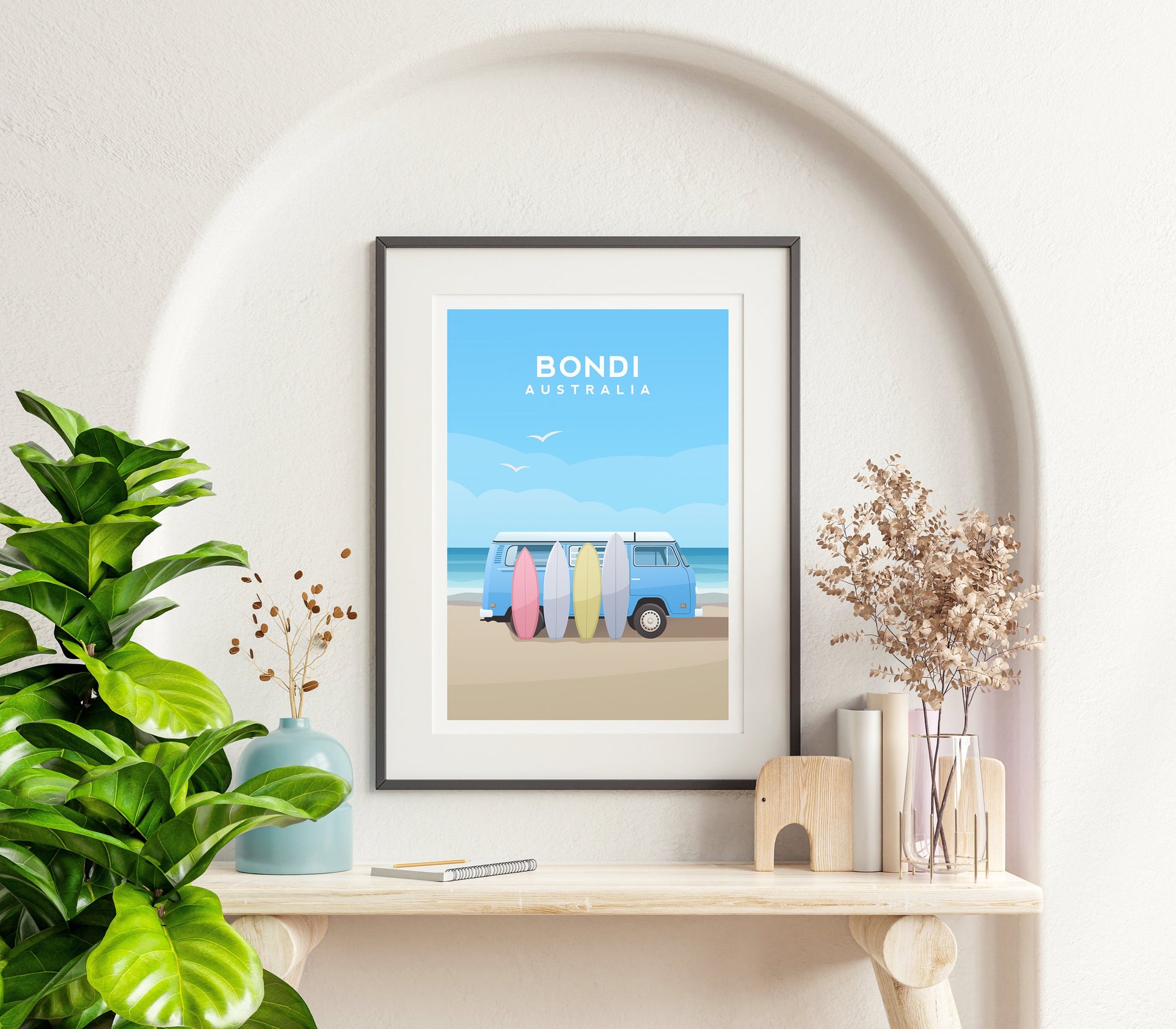 Bondi Beach, Australia Travel Print Typelab